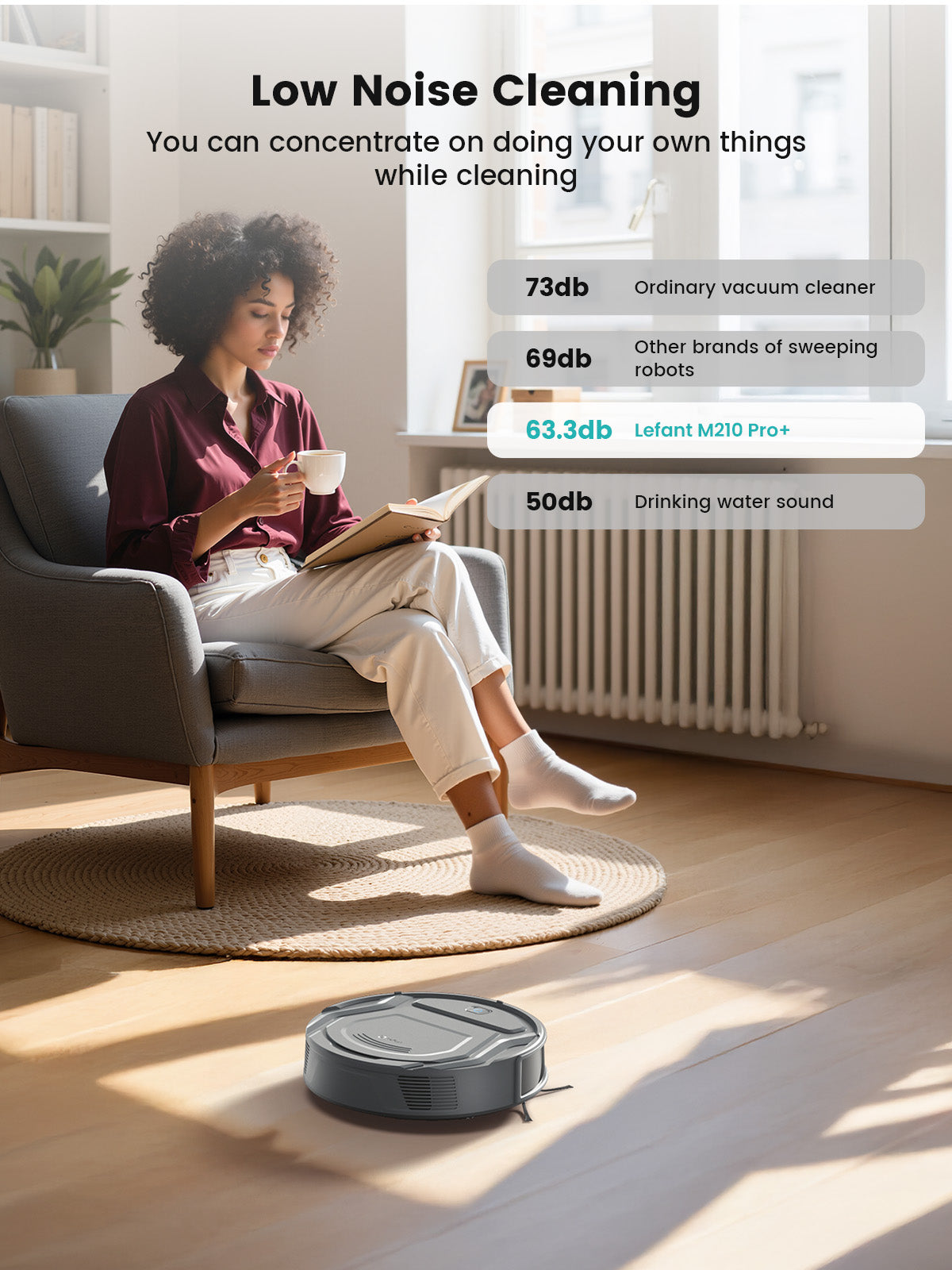 Lefant Robot Vacuum M210 PRO+ Grey