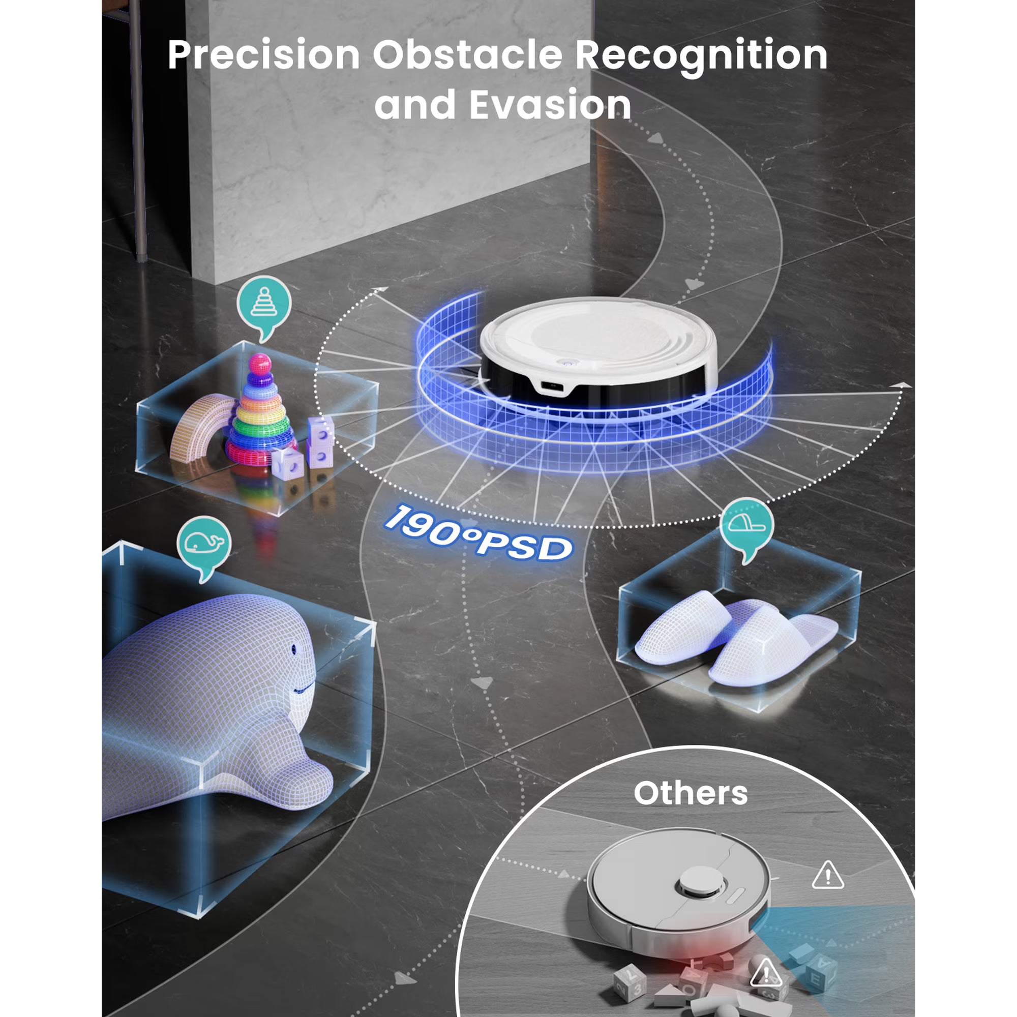 Lefant M310 Ultra Robot Vacuum and Mop Combo, Ultra-thin Robot Vacuum Cleaner with 6000Pa Suction, Ideal for Pet hair