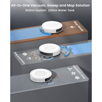 Lefant M310 Ultra Robot Vacuum and Mop Combo, Ultra-thin Robot Vacuum Cleaner with 6000Pa Suction, Ideal for Pet hair
