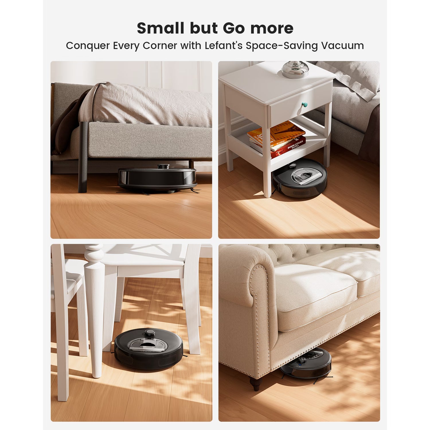 Lefant M330 Robot Vacuum and Mop with LiDAR Navigation, 450ml Visible Dustbin with Obstacle Avoidance, Perfect for Hardwood Carpets