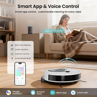 Lefant M330S LiDAR Navigation Robot Vacuum and Mop, 450ml Visible Dustbin, 190° PSD Obstacle Avoidance, Multi-Level Mapping, Robot Vacuum Cleaner for Hardwood Carpets Pet Hair
