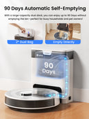 Lefant M2 Pro Robot Vacuum and Mop, 6000Pa Self-Emptying LiDAR Vacuum | Robotic Vacuum & Mop with LiDAR Navigation, PSD Obstacle Avoidance, Multi-Floor Mapping, 140min Battery, WiFi/Alexa