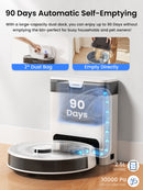Lefant M2S Pro Robot Vacuum and Mop ,10000Pa, 240Min, Self-Emptying,190° PSD Obstacle Avoidance, dToF LiDAR Multi-Floor Mapping, APP Customized Cleaning, Carpet Detection, 5200mAh Battery