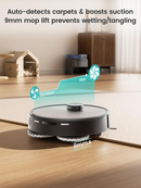 Lefant Robot Vacuum and Mop, 20000Pa Suction, 90-Day Self-Emptying, Obstacle Avoidance, Auto Mop Washing&Drying, All-in-One for Pet Hair Carpet, 5G WiFi Alexa/APP/iWatch Control, M3 Max