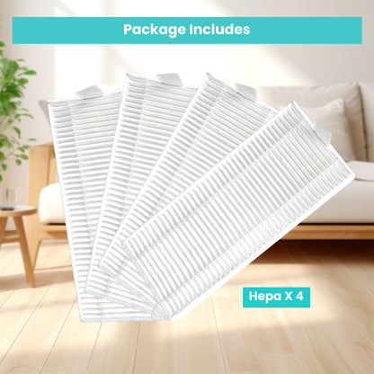 Lefant M310 Replacement Kit 4 Side Brushes 4 HEPA