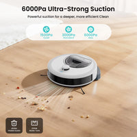 Lefant M330S LiDAR Navigation Robot Vacuum and Mop, 450ml Visible Dustbin, 190° PSD Obstacle Avoidance, Multi-Level Mapping, Robot Vacuum Cleaner for Hardwood Carpets Pet Hair
