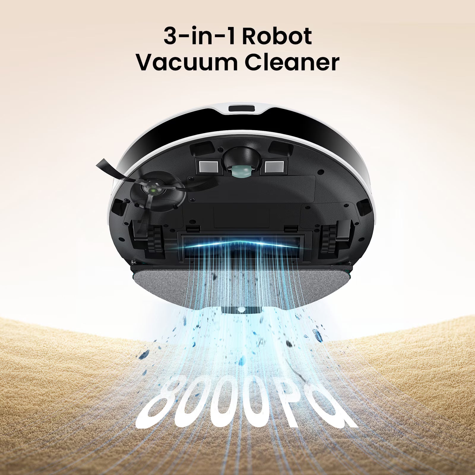 Lefant M350L Robot Vacuum and Mop, 40-Day Self-Emptying, Smart Obstacle Avoidance, WiFi/Alexa, Multi-Floor Mapping, 150 Min Runtime