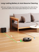 Lefant M2 Plus Robot Vacuum and Mop Combo, 75-Day Self-Emptying, 6000Pa Suction, Multi-Floor Mapping, No-Go Zones, 140 Min Runtime, 2.4G/5G WiFi, Alexa & App Control, Black