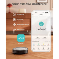 Lefant Robot Vacuum Cleaner with 4500Pa Suction, PSD Obstacle Avoidance, WiFi/App/Voice Control,Ideal for Pet hair, M310
