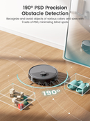 Lefant Robot Vacuum and Mop, 20000Pa Suction, 90-Day Self-Emptying, Obstacle Avoidance, Auto Mop Washing&Drying, All-in-One for Pet Hair Carpet, 5G WiFi Alexa/APP/iWatch Control, M3 Max