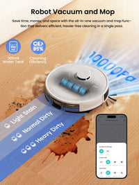 Lefant M2S Pro Robot Vacuum and Mop ,10000Pa, 240Min, Self-Emptying,190° PSD Obstacle Avoidance, dToF LiDAR Multi-Floor Mapping, APP Customized Cleaning, Carpet Detection, 5200mAh Battery