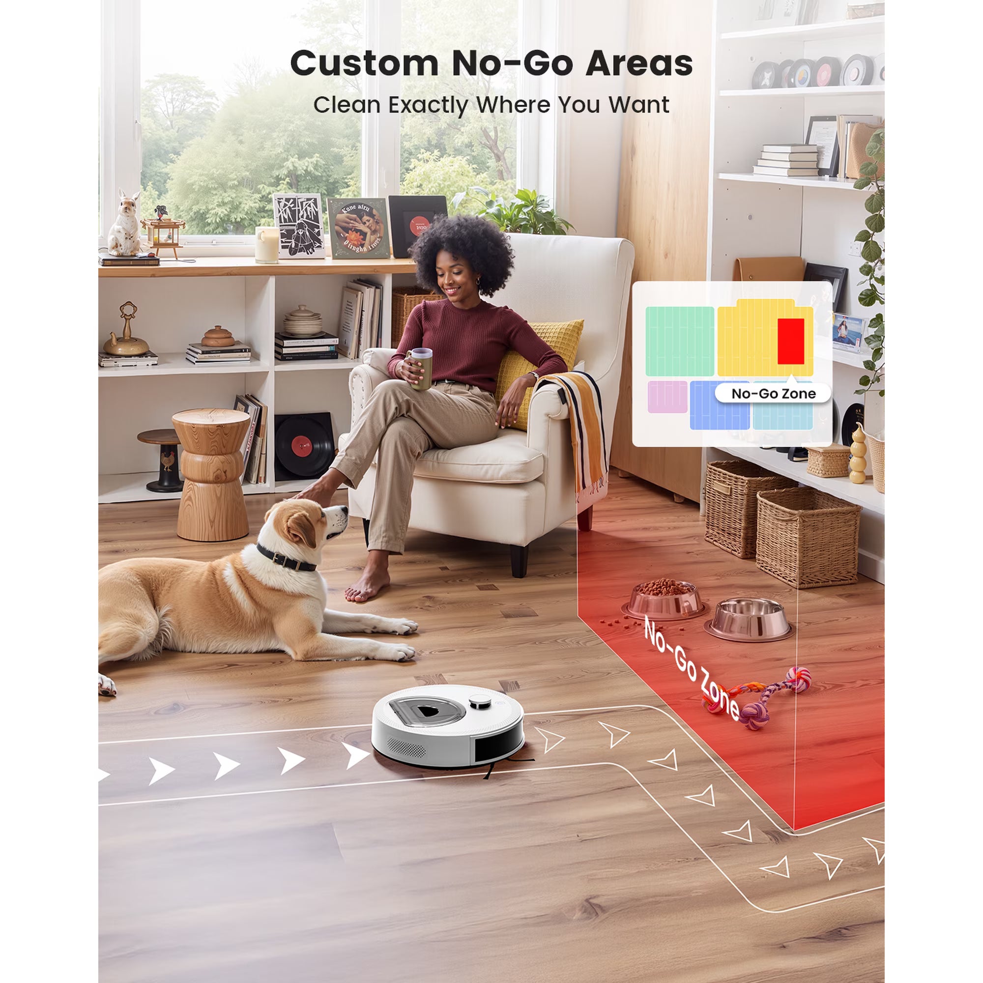 Lefant M330S LiDAR Navigation Robot Vacuum and Mop, 450ml Visible Dustbin, 190° PSD Obstacle Avoidance, Multi-Level Mapping, Robot Vacuum Cleaner for Hardwood Carpets Pet Hair
