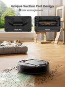 Lefant M210 Pro Robot Vacuum Cleaner, 4000Pa Powerful Suction, 200 Min Runtime, 6 Cleaning Modes, Slim, Quiet, Self-Charging, WiFi/App/Alexa Control, Black