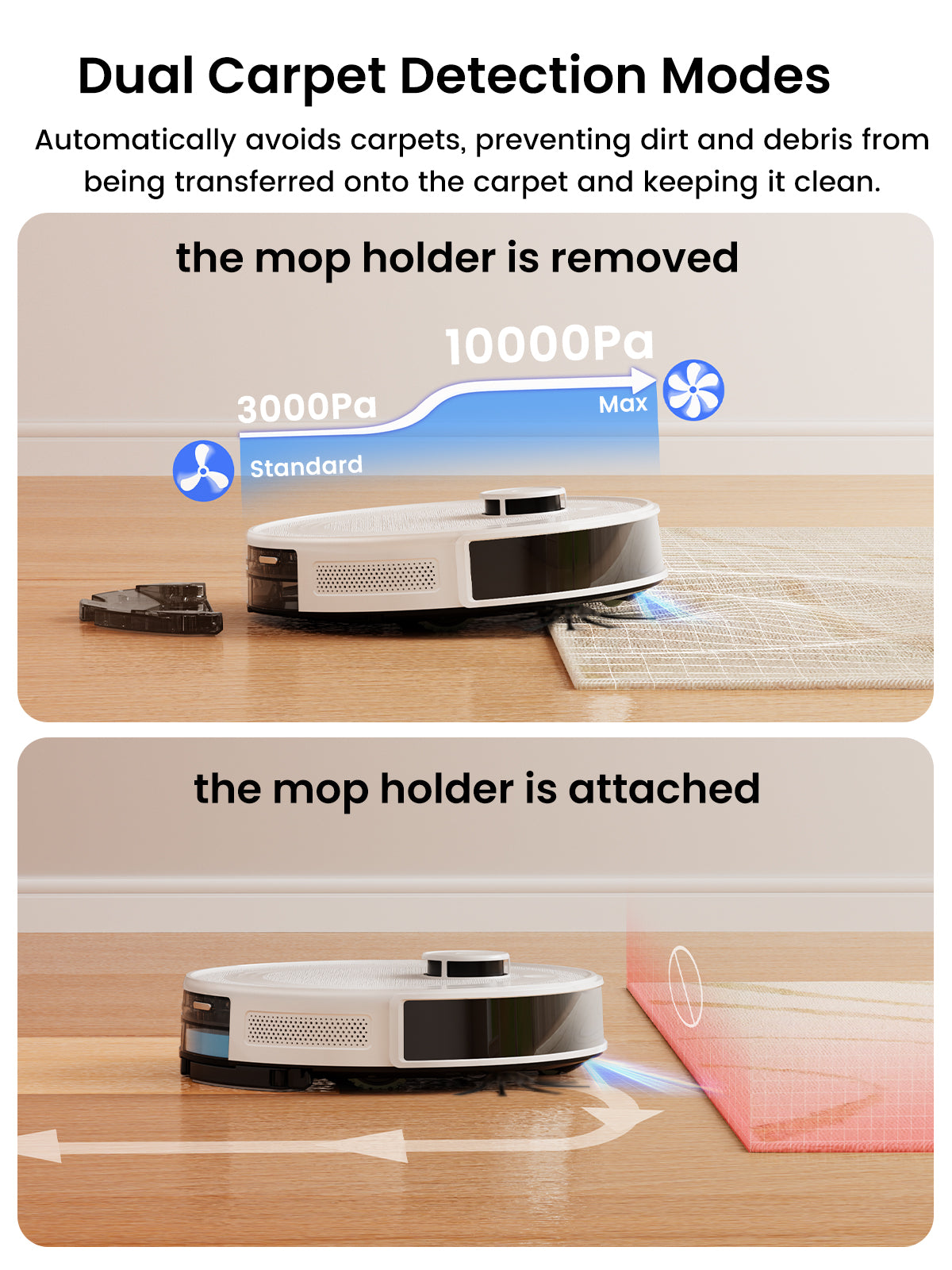 Lefant M2S Pro Robot Vacuum and Mop ,10000Pa, 240Min, Self-Emptying,190° PSD Obstacle Avoidance, dToF LiDAR Multi-Floor Mapping, APP Customized Cleaning, Carpet Detection, 5200mAh Battery