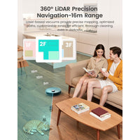 Lefant M3 Max Robot Vacuum and Mop, 113°F Hot Water Auto Mop Washing & Cool Air Drying, Self-Emptying & Refilling