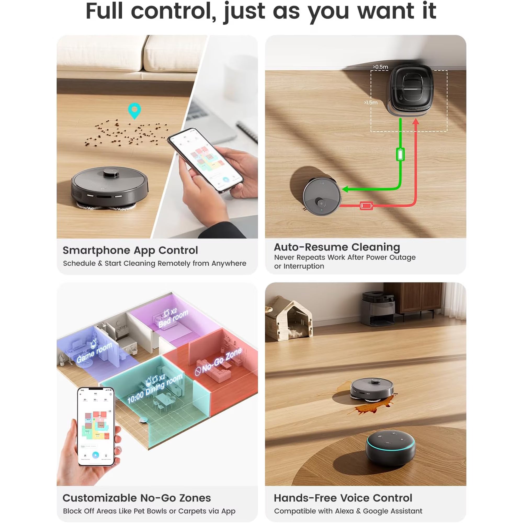 Lefant M3 Max Robot Vacuum and Mop, 113°F Hot Water Auto Mop Washing & Cool Air Drying, Self-Emptying & Refilling