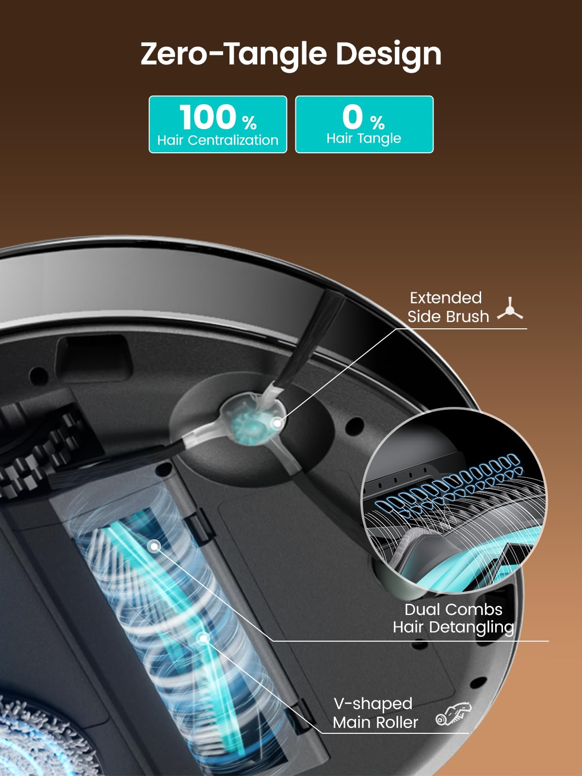 Lefant Robot Vacuum and Mop, 20000Pa Suction, 90-Day Self-Emptying, Obstacle Avoidance, Auto Mop Washing&Drying, All-in-One for Pet Hair Carpet, 5G WiFi Alexa/APP/iWatch Control, M3 Max