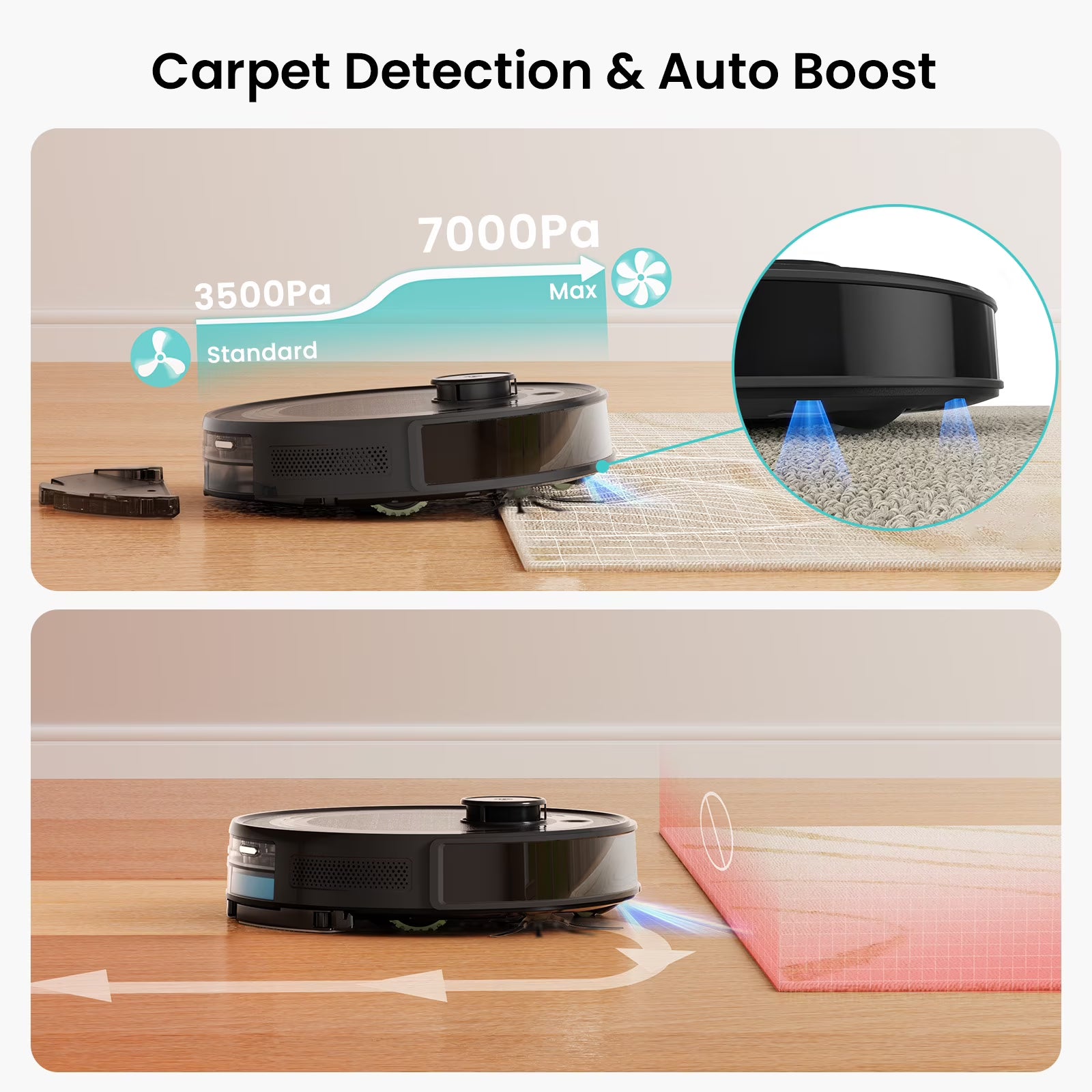 Lefant M2 Plus LiDAR Navigation Robot Vacuum and Mop, 7000Pa Suction, Multi-Floor Mapping, Self-Emptying and Filling, Robot Vacuum for Floors Pet Hair