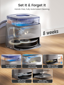 Lefant Robot Vacuum and Mop, 20000Pa Suction, 90-Day Self-Emptying, Obstacle Avoidance, Auto Mop Washing&Drying, All-in-One for Pet Hair Carpet, 5G WiFi Alexa/APP/iWatch Control, M3 Max