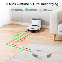 Lefant M2L Plus LiDAR Navigation Robot Vacuum and Mop, 7000Pa Suction, Multi-Floor Mapping, Self-Emptying and Filling, Robot Vacuum for Floors Pet Hair