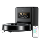 Lefant M2 Plus Robot Vacuum and Mop Combo, 75-Day Self-Emptying, 6000Pa Suction, Multi-Floor Mapping, No-Go Zones, 140 Min Runtime, 2.4G/5G WiFi, Alexa & App Control, Black