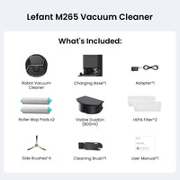 Lefant M265 Robot Vacuum and Mop with 20000Pa Suction, All-in-One Self-Cleaning Dock, Self-Emptying, LiDAR Navigation, Anti-Tangle Pet Hair Cleaning