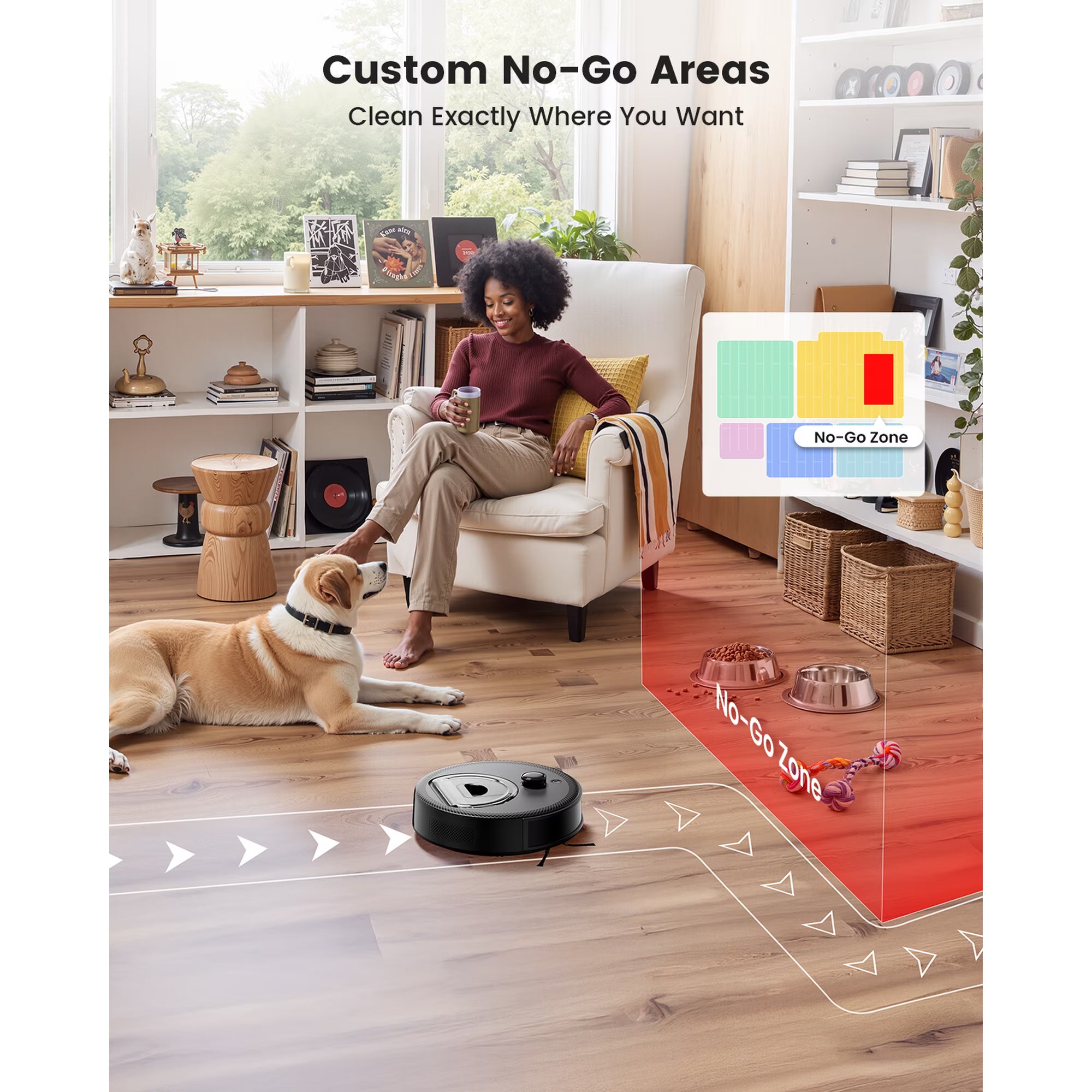 Lefant M330 Robot Vacuum and Mop with LiDAR Navigation, 450ml Visible Dustbin with Obstacle Avoidance, Perfect for Hardwood Carpets