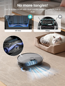 Lefant Robot Vacuum and Mop, 20000Pa Suction, 90-Day Self-Emptying, Obstacle Avoidance, Auto Mop Washing&Drying, All-in-One for Pet Hair Carpet, 5G WiFi Alexa/APP/iWatch Control, M3 Max