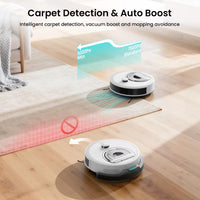 Lefant M330S LiDAR Navigation Robot Vacuum and Mop, 450ml Visible Dustbin, 190° PSD Obstacle Avoidance, Multi-Level Mapping, Robot Vacuum Cleaner for Hardwood Carpets Pet Hair